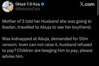 Mother of 3 kidnapped in Abuja on her way to boyfriend’s house