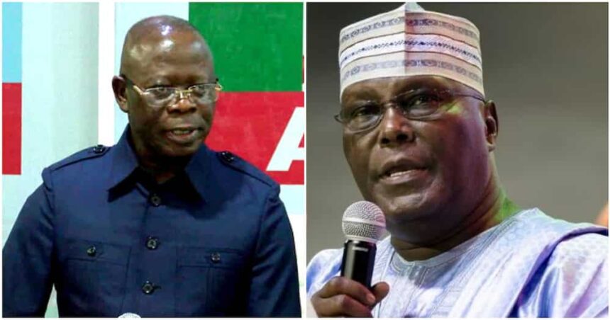 Oshiomhole questions Atiku’s capacity to lead, says former VP failed to stabilise PDP