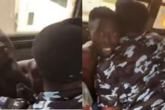Outcry as Lagos policeman assaults bus conductor in broad daylight