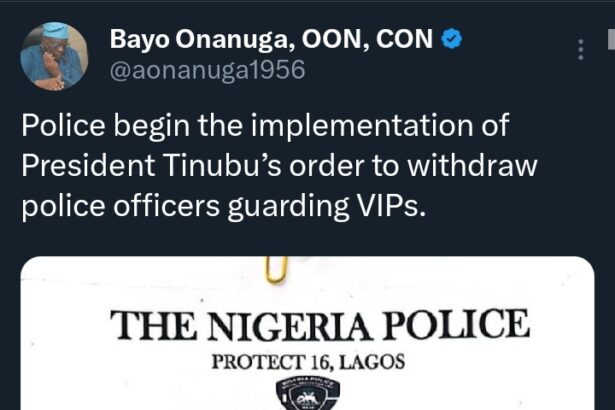 Police order officers attached to VIPs to return to base after Tinubu’s directive