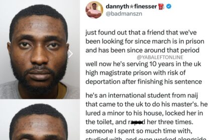 Shock as missing Nigerian student found in UK prison after R@pe conviction