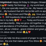 “Still hopelessly in love with you” — Actress Amarachi Igidimbah pens emotional birthday tribute to husband