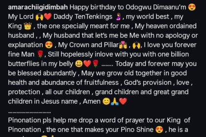 “Still hopelessly in love with you” — Actress Amarachi Igidimbah pens emotional birthday tribute to husband