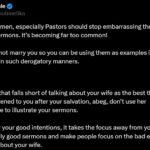 “Stop embarrassing your wives during Sermons!” – Nigerian missionary w@rns pastors