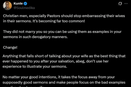 Stop embarrassing your wives in church!
