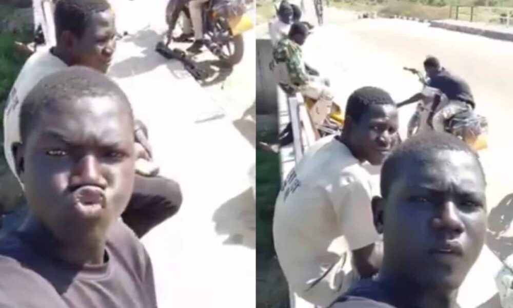 Viral video shows armed bandits chilling at undisclosed location