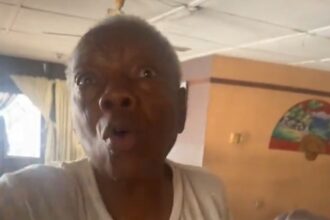 “Why didn’t you say who you are” – Drama as Grandma refuses to open the door for her grandson over insecurity concerns (VIDEO)