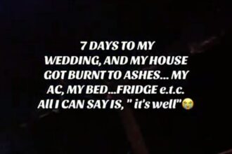 7 days to his wedding, man’s house properties burnt to ashes following fire incident
