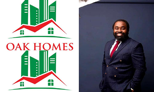 Mr. Olukayode Olusanya and Oak Homes logo
