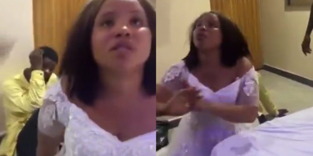 Big wahala as groom, friends catch bride with ex-boyfriend on wedding day