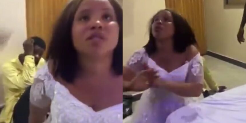 Big wahala as groom, friends catch bride with ex-boyfriend on wedding day