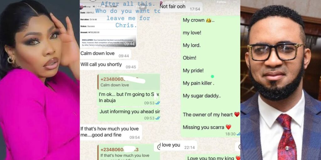 Chris Okafor: “Who do you want to leave me for” – Doris Ogala drops receipts of their relationship as she leaks chats