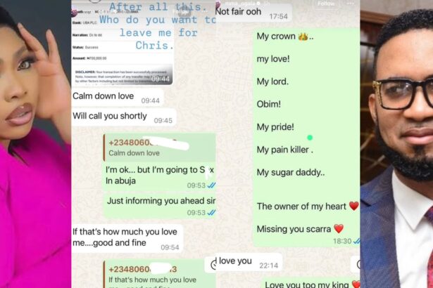 Chris Okafor: “Who do you want to leave me for” – Doris Ogala drops receipts of their relationship as she leaks chats