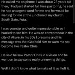 Chris Oyakhilome: “How I was warned not to be like him” – Apostle