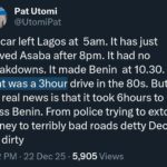 Detty December got dirty: Pat Utomi alleges police extortion during Lagos–Benin journey