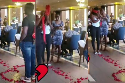 “Didn’t come out as expected”- Drama as lady rejects young man’s proposal in the presence of his mum
