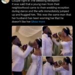 Drama as bride hugs male guest, groom loses temper at wedding reception