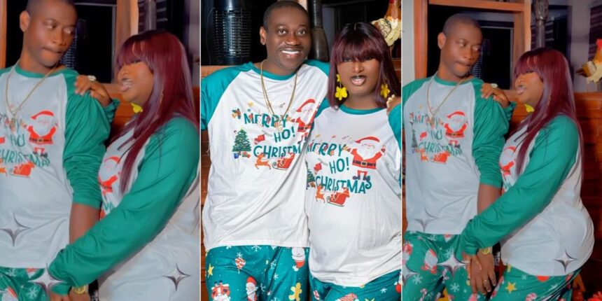 “Finally pregnant?” – Mo Bimpe trends as she shows off baby bump in Christmas photo