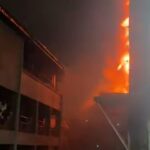 Great Nigeria Tower fire; “I’m just reaching”- Lady whose shop was affected issues warning to customers