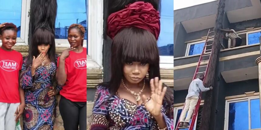 Helen Williams sets Guinness World Record with longest wig ever measuring 15.37 metres