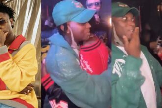 “He’s always after divorced women” – Fans react as Bella Shmurda whispers to Annie Macaulay in viral event clip