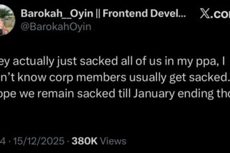 “I didn’t know Corps members get sacked” – NYSC lady confused as PPA sacks her
