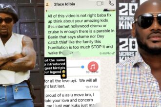 “I kuku wan just mad” – 2Face laments to Wizkid’s associate, Godson