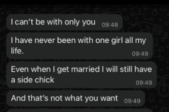 “I’ll always have a side chick” – Lady shares ‘unexpected’ breakup message she received from boyfriend