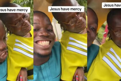 “Jesus have mercy!” – Nigerian mom screams in fear as she rides on rollercoaster for the first time