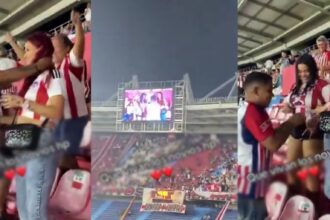 Man proposed to his two girlfriends during a live football match