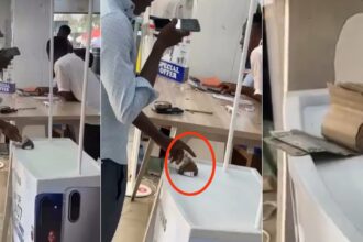Man shocked after discovering his cash was fake while trying to buy phone in Lagos store