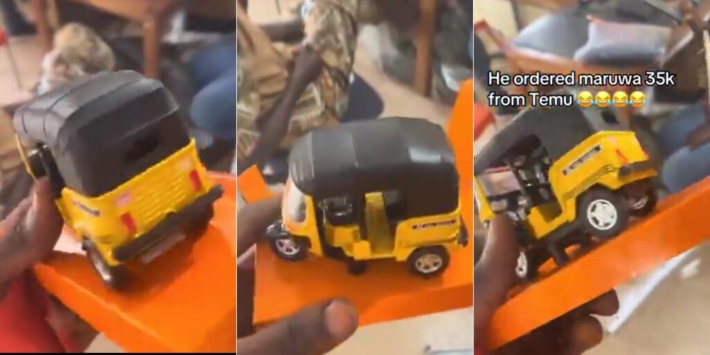 Man surprised as he finally receives N35K Keke he ordered online