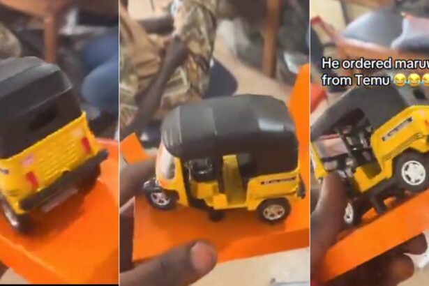 Man surprised as he finally receives N35K Keke he ordered online