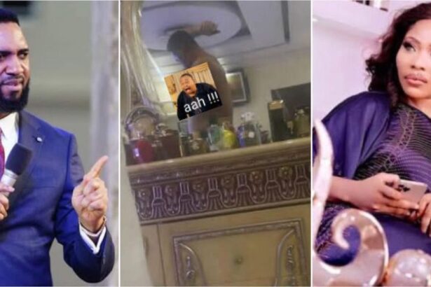 Pastor Chris Okafor reacts as Doris Ogala leaks bedroom photo