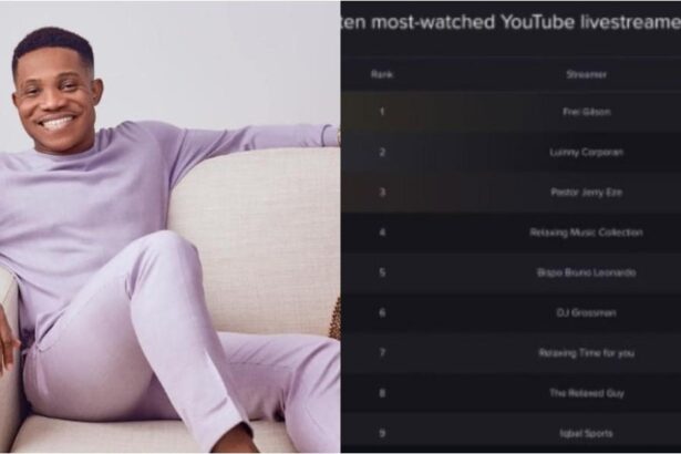 Pastor Jerry Eze reacts as he ranks among top 10 YouTube streamers in the World