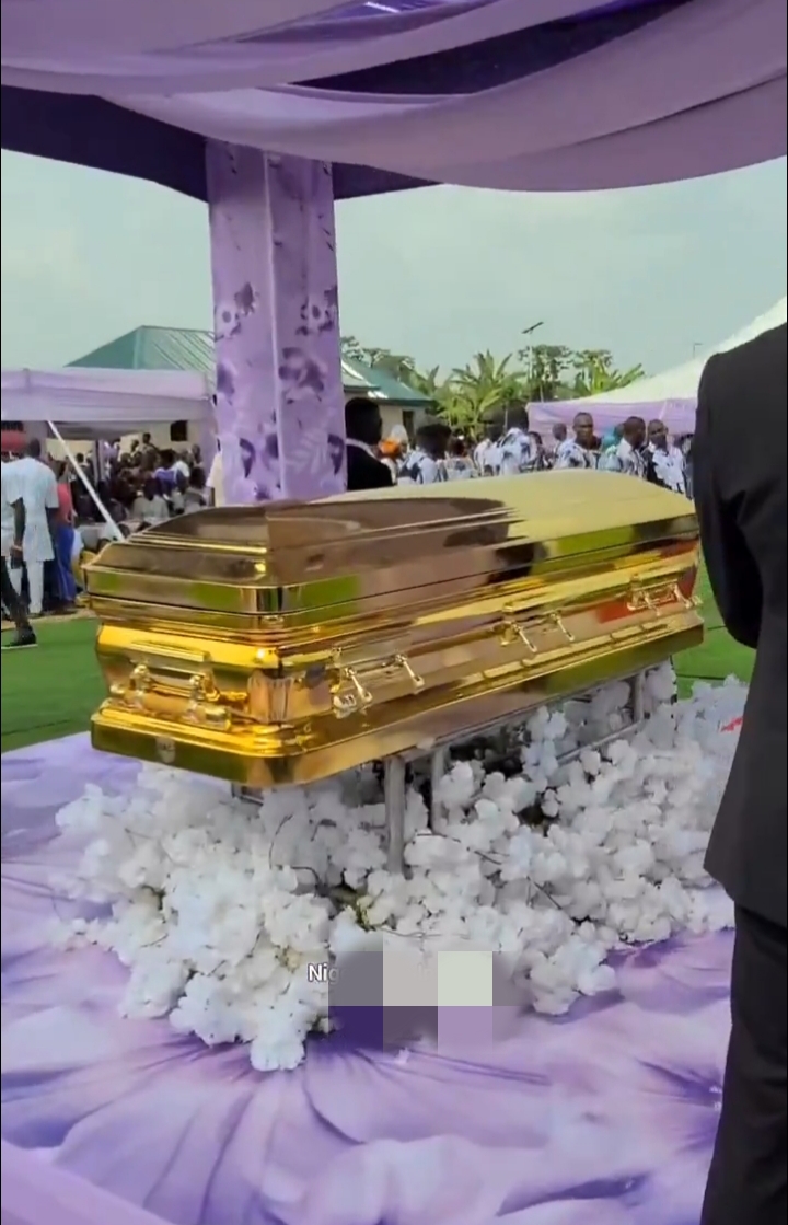 Prophet Jeremiah Fufeyin buries late mother in gold-plated gasket reportedly worth N150M