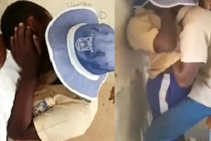 Secondary school students caught making out in classroom(video) - YabaLeftOnline