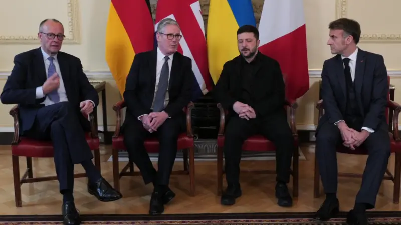 Starmer meets Zelensky, Macron, Merz, reaffirms support for Ukraine