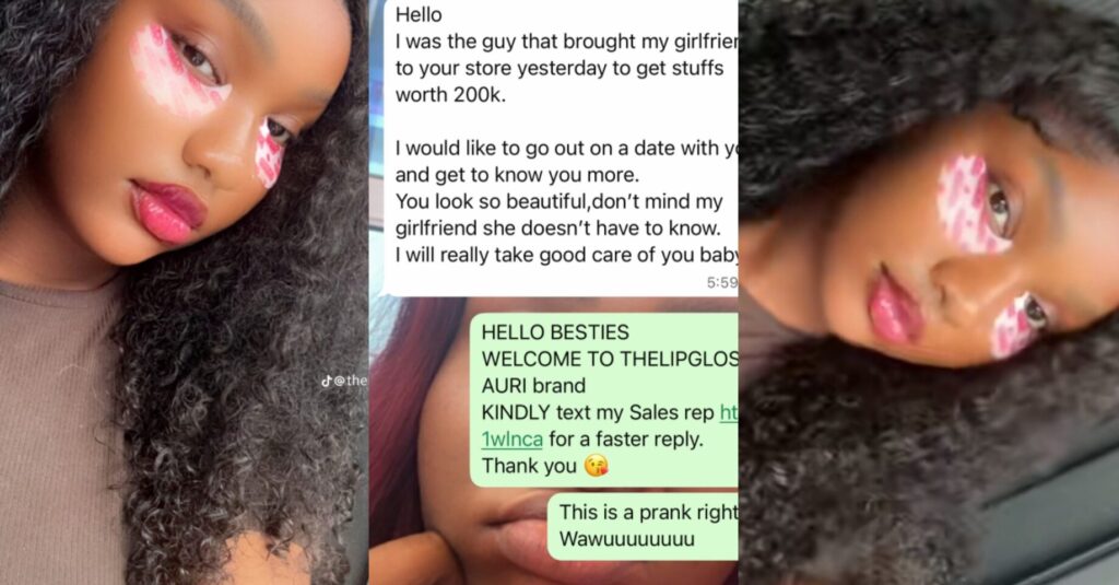 “This is a prank” – Businesswoman shares unusual message from male customer who spent 200k at her store with his girlfriend