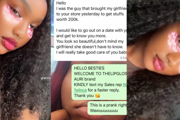 “This is a prank” – Businesswoman shares unusual message from male customer who spent 200k at her store with his girlfriend