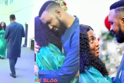 Touching moment Chris Okafor’s wife hugs him following public apology to Doris Ogala, other ladies