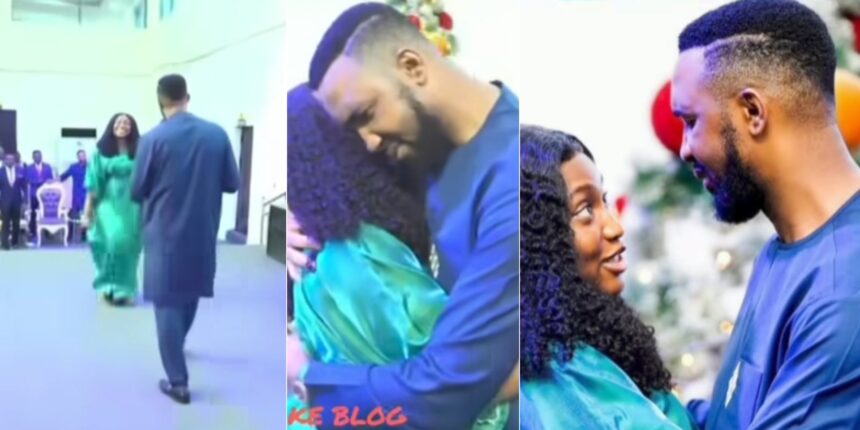 Touching moment Chris Okafor’s wife hugs him following public apology to Doris Ogala, other ladies