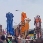 Traders carry mannequins on their heads to boost Christmas sales in Aba