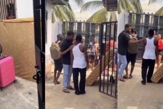Drama as man catches girlfriend with another man, removes her belongings from apartment