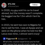 “I lent him ₦1.5M” – Man shares how friend he lent money to travel abroad surprised him
