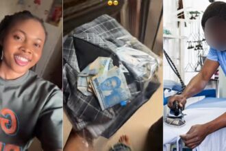 Lady surprised as laundry man returns cash found in her clothes