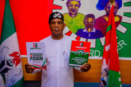 2027: Ex-APC guber aspirant, Byuan picks nomination forms in Labour Party, endorses Tinubu for president