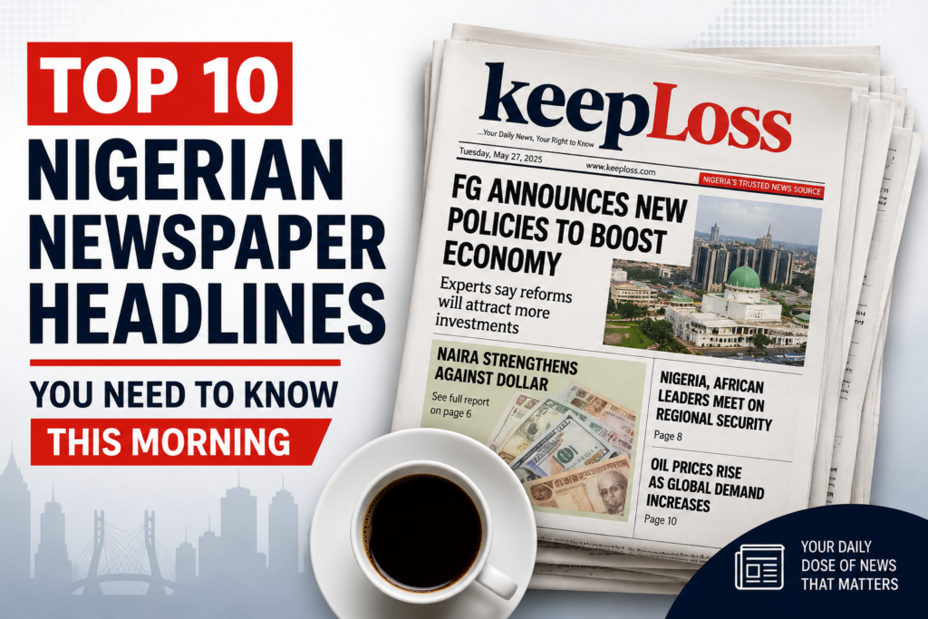 Top 10 Nigerian Newspaper Headlines You Need to Know This Morning