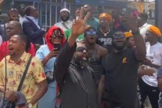 BREAKING: Protesters storm MTN office in Abuja [VIDEO]