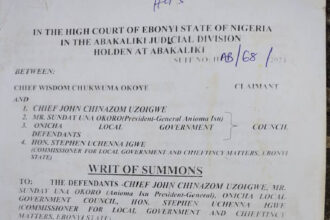 Court battle erupts over Anioma traditional stool in Ebonyi community